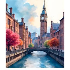 Manchester Wall Art Print, Travel Art Poster