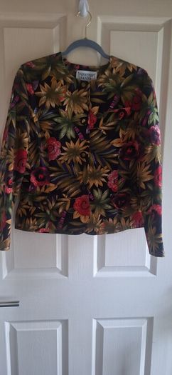 Womens Vibrant Botanical Print Tailored Jacket