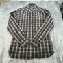 AllSaints Frontier Shirt Medium Grey Plaid - Long Sleeve - Pearl Snap Image 9