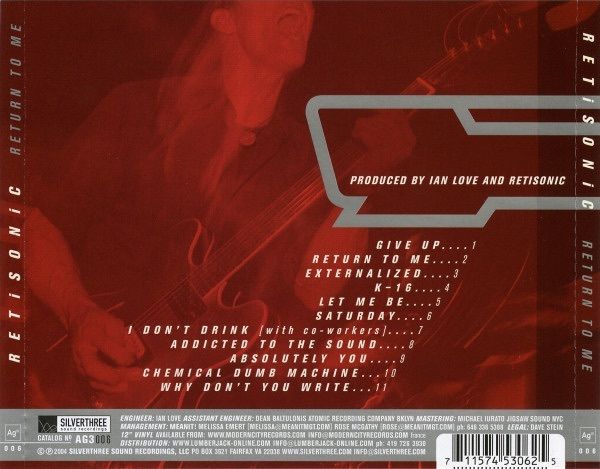 Retisonic   -  Return To Me    CD