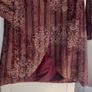 The Aine Collection Burgundy Wool Blend Brocade Coat  UK 10 Image 3