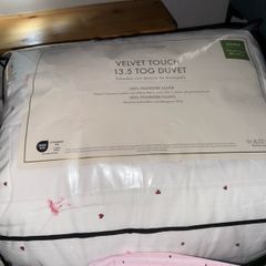 blanket with duvet cover and bedsheets