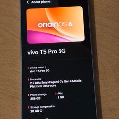 Vivo T5 pro 8gb Ram & 256gb