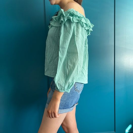 Zara Bardot style blouse. Size L