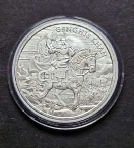 1 Oz Silver Legendary Warriors GENGHIS KHAN