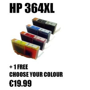 HP 364XL Compatible Ink Cartridge - 4 Pack plus 1 Free