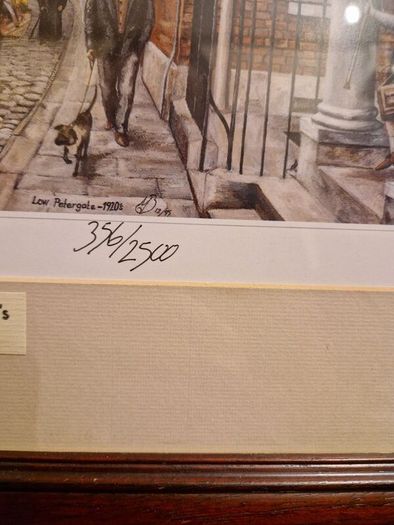 Limited Edition signed "Low Petergate" by M.J Braithwaite framed print