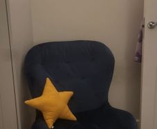 Plush Navy Blue Velvet Accent Armchair