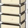 Cabinet Storage Shelf with 4 Fabric Drawers - Free Delivery Nationwide Image 3