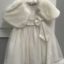 2 Marion Gale Matching Flower girl Dresses and Fur capes 2yr, 6yr and 8/9yr approx Image 6