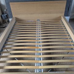 IKEA MALM Bed Frame in white stained oak veneer