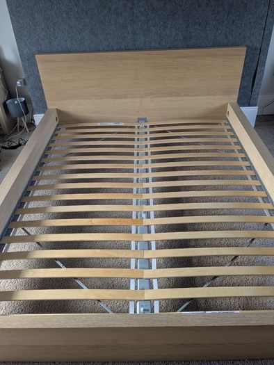 IKEA MALM Bed Frame in white stained oak veneer