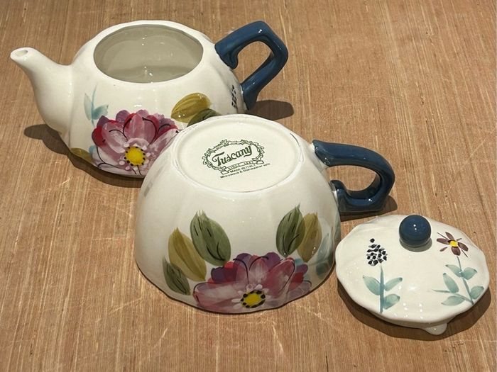 Ceramic Stacking Teapot and Mug (Tea for One) set