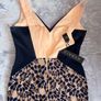 Hybrid Navy Nude Lace Panel Bodycon Midi Dress UK 16 BNWT Occasion Dress Image 7