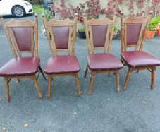 4 oak dinning chairs