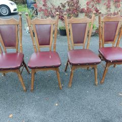 4 oak dinning chairs