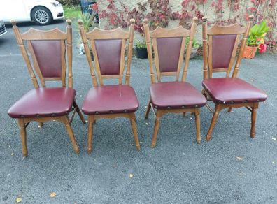4 oak dinning chairs
