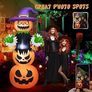 SEASONAL SALE 6 FT Halloween Inflatables Pumpkin, Halloween Inflatable Pumpkin Stack Blow Up Halloween Decoration Jack-o-Lantern with Witch Hat Build-in LEDs for Holiday Party Yard Garden Lawn Image 5