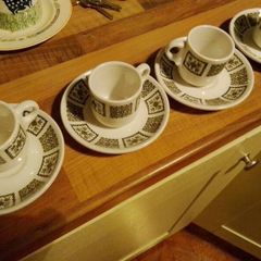 vintage espresso cups and saucers C. 1960s