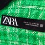 Zara tweed overshirt jacket, green size S Image 2