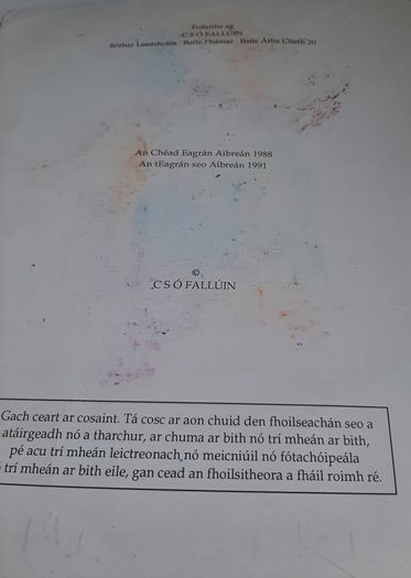 Fallons vintage Gaeilge books