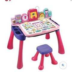 Vtech pink desk