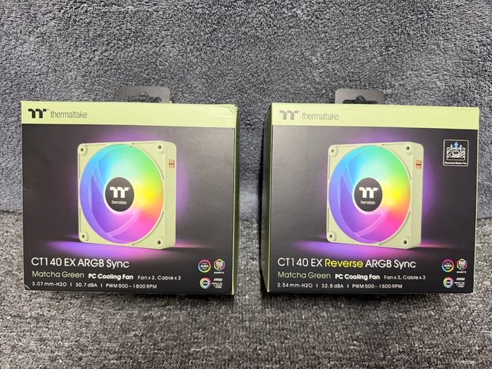 Thermaltake CT140 EX Reverse ARGB | Matcha Green | 3 Fan Pack and Thermaltake CT140 EX ARGB Matcha Green (3-Fan Pack)