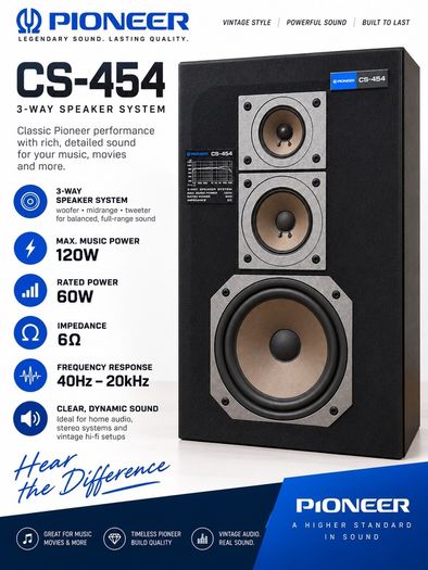Pioneer CS-454 Vintage Speakers