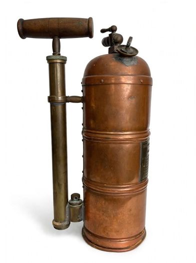 Antique French Copper & Brass Vineyard Sprayer Muratori Paris