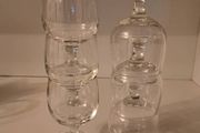 6 Unused Arcoroc Toughened Stacking Stem Glasses
