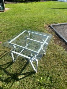 Glass coffee table