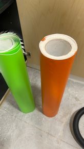 Large vinyl rolls - orange and green