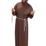 Halloween brown monk hooded robe Image 2