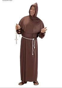Halloween costume - A brown monk hooded robe
