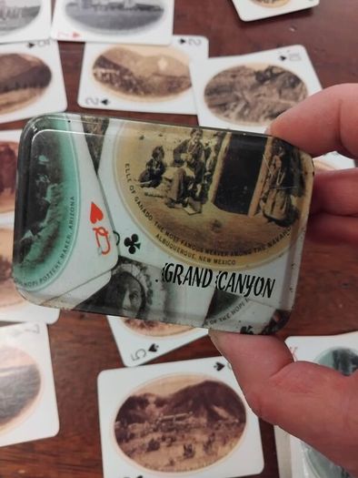 Native American Playing cards and tin