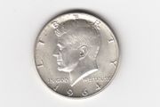 USA, Kennedy Half Dollar,  1964, 90% silver coin (no. G5)