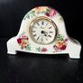 Desk or Mantle Clock Cottage Roses Image 3