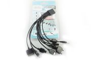 10 in 1 Universal Multi USB Charger Cable For Mobile Phone iPhone/iPod /HTC/Nokia/Samsung