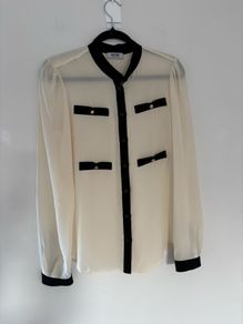 Moschino Long Sleeve Silk Blouse