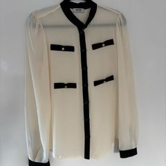 Moschino Long Sleeve Silk Blouse