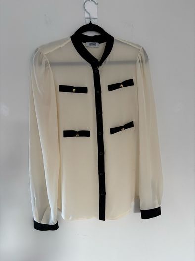 Moschino Long Sleeve Silk Blouse