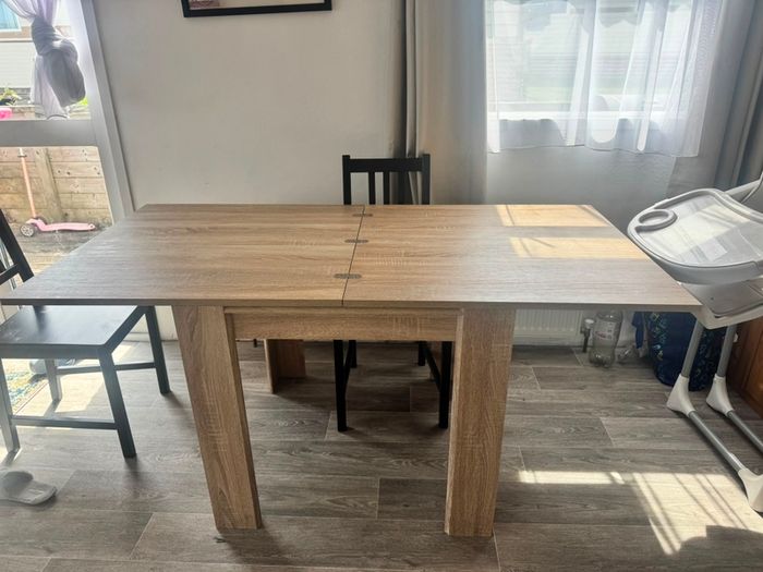 Extendable table jysk dining table warm oak