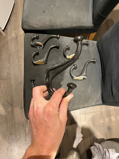 Coat hooks different sizes