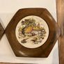 Vintage Plaques .Tikes in Oak Hexagon Shaped Frames Image 6
