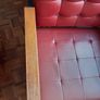 vintage red leather armchair Image 3
