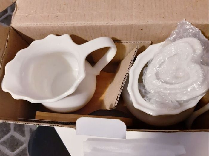 new sugar and milk pot