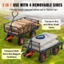 Garden Dump Cart Heavy-duty Metal Yard Carts and Wagons 880 lbs/399.2 kg Loading Image 5