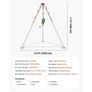 Heavy Duty Rescue Tripod Lifting Hoist 544 kg Winch, 1.25 m Adjustable Legs, 19.8 m Cable Portable Kit, 10 m Fall Protection, 1.34-2.15 m Working Height Image 3