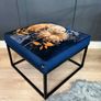 Square metal framed bench 60x60cm Image 2
