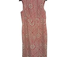 COAST Lace overlay coral sheath dresd